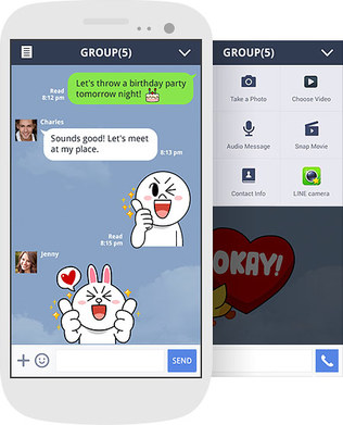 Line Chat and Video Voice Calling app (iPhone, Android, Windows Phone, MAC,  PC) 